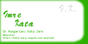 imre kata business card